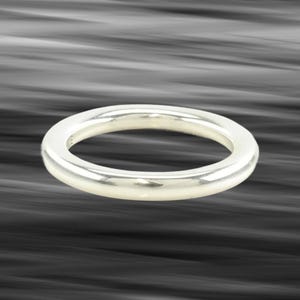 Vintage Pandora Silver Ring 2.5 mm, Doughnut, Band Stackable Sterling Size 5 1/4