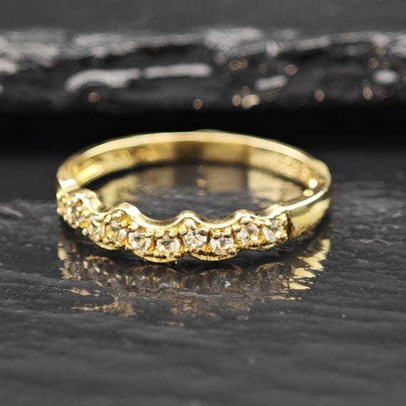 Stackable Gold Plated Ring Sterling Silver Sz 10 - image 3