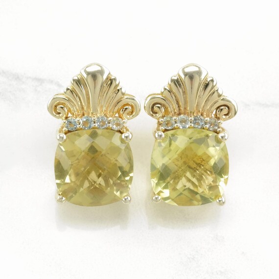 Sevan Sterling Silver Lemon Quartz, Topaz Earring… - image 2