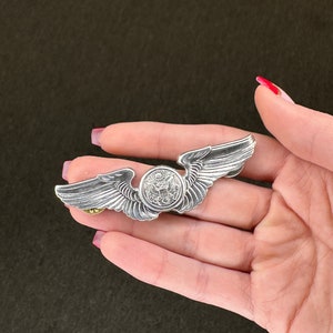 Silver Brooch Army Air Force U.S. WWII Pilot Wings Sterling - Etsy