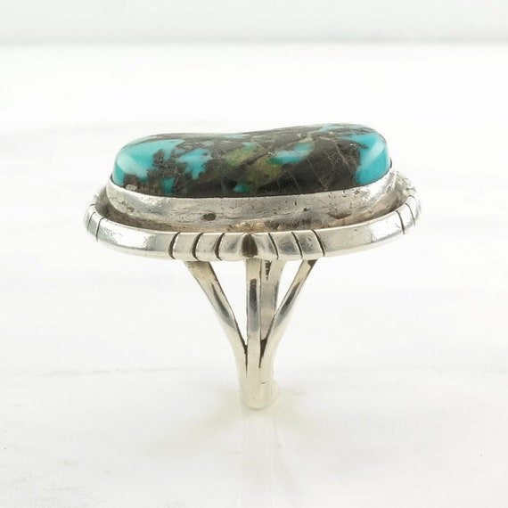 Vintage Hopi Sterling Silver Ring, Turquoise Feat… - image 7