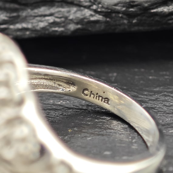 Glass Filled Ruby, Topaz Ring Sterling Silver Sz 6 - image 7