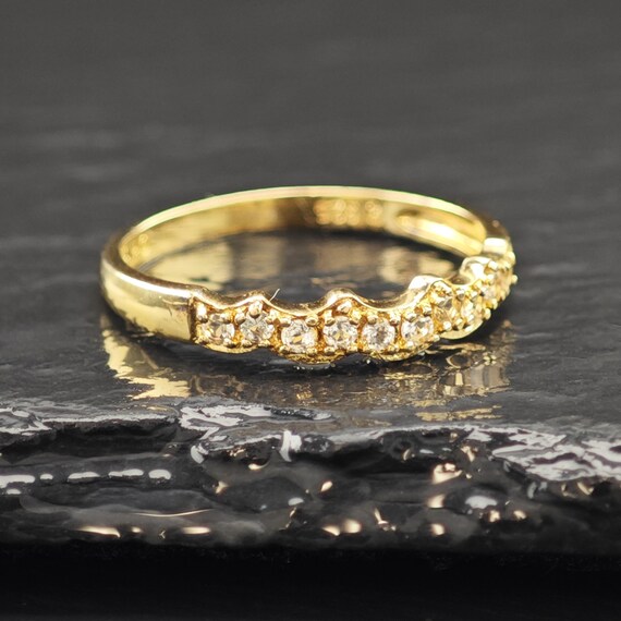 Stackable Gold Plated Ring Sterling Silver Sz 10 - image 5