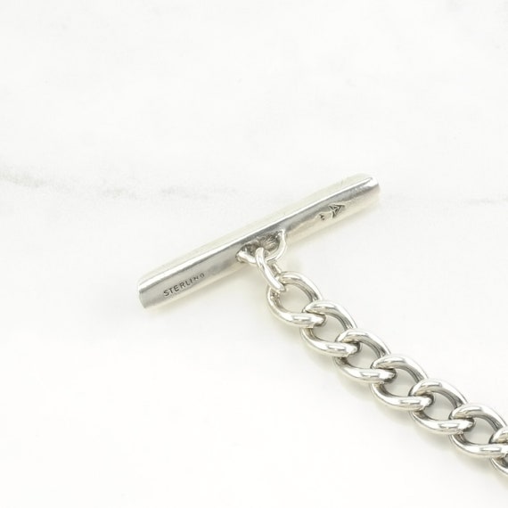 ヴィンテージデザイナースターリングシルバーリンクブレスレットカーブ