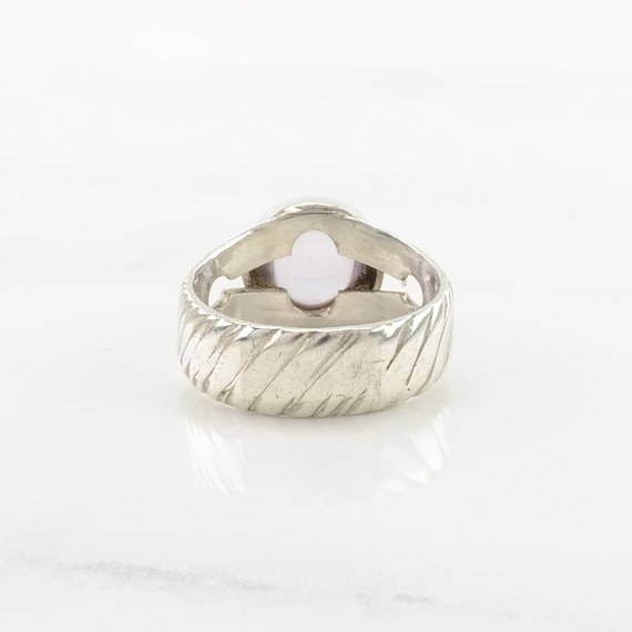 Amethyst Ring - Sterling Silver Solitaire Size 6 … - image 6
