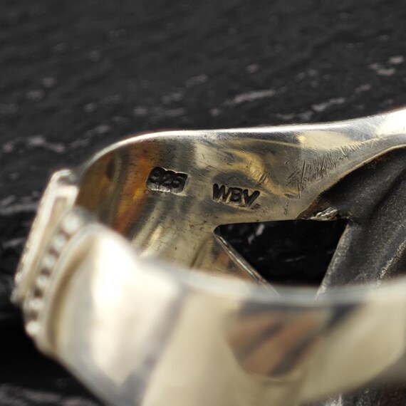 Oval Amber Ring: Sterling Silver Statement Jewelr… - image 8