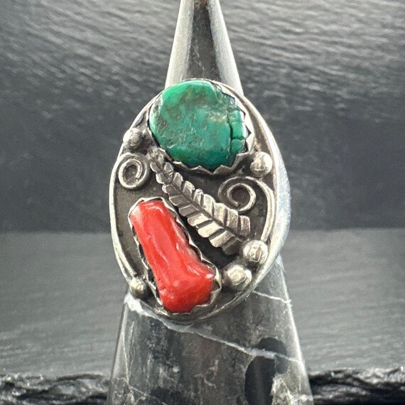 Silver Statement Ring: Native American Turquoise … - image 3