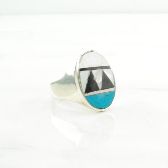 Sterling Silver Statement Ring: Native American I… - image 8