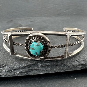 Vintage Silver Turquoise Cuff Bracelet