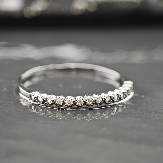 Black Ruthenium-Plated Stackable Ring Sterling Si… - image 4