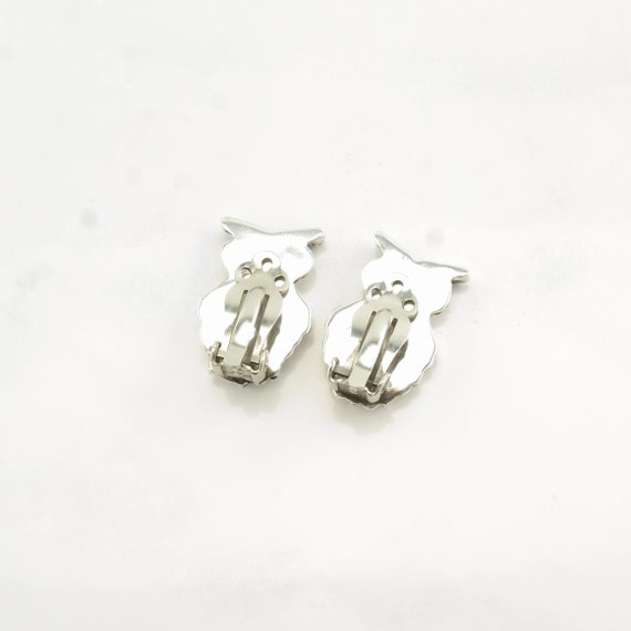 Vintage Sterling Silver Clip on Earrings Native A… - image 7