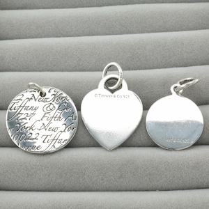 Choice of Vintage Tiffany & Co Sterling Silver Pendant Charms