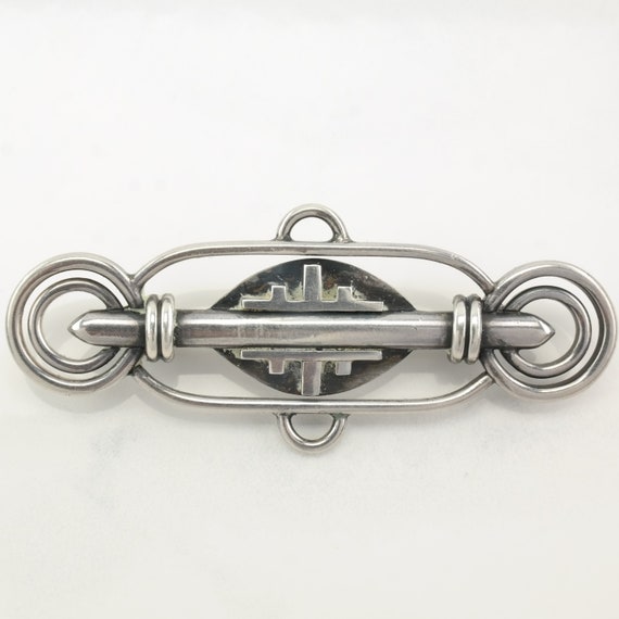 Vintage Abstract Sterling Silver Brooch - image 6