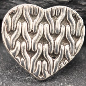 John Hardy Sterling Silver Heart Brooch