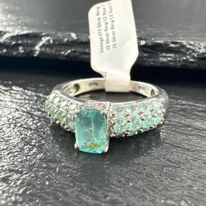 Vintage STS Silver Ring CZ Size 7