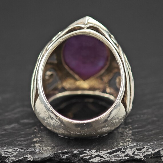 Purple Mojave Statement Ring - Sterling Silver Si… - image 7