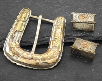 Vogt スターリングシルバーと 14K ゴールドバックル - Etsy 日本