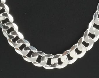 10mm Cuban Chain Sterling Silver Curb Necklace 20 24 Inch