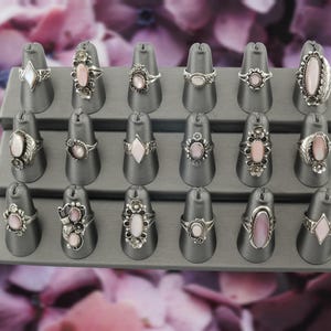 MOP Sterling Silver Pink Rings Size 7 Variety
