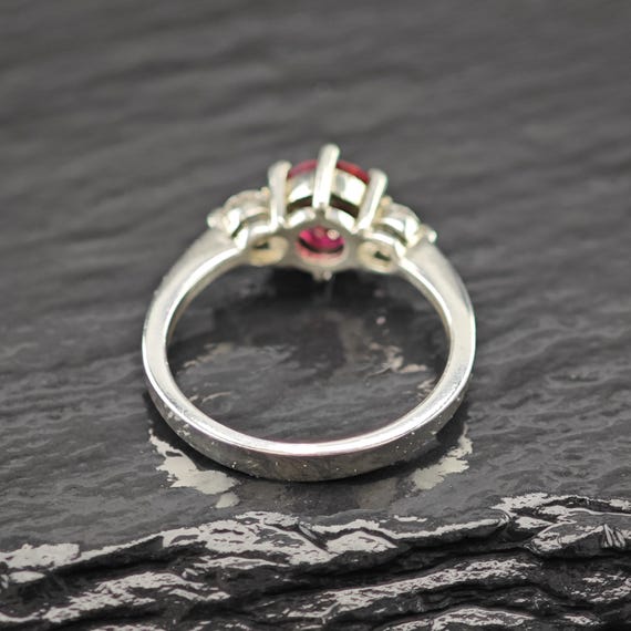 Sterling Silver Ring: Lab Ruby Center Stone - Siz… - image 7
