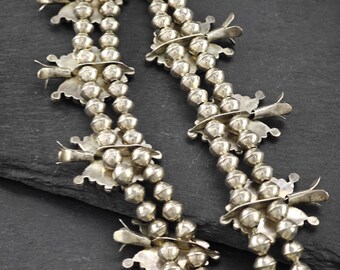 Historic Alice Quam, Zuni, Native American Squash Blossom Necklace