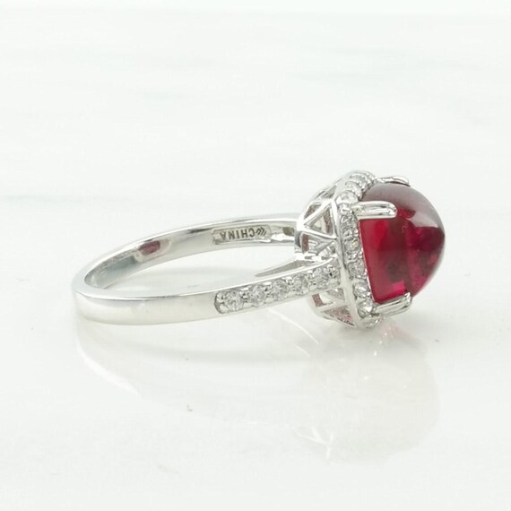 Pink Ruby Elegant Statement Ring: Sterling Silver… - image 7