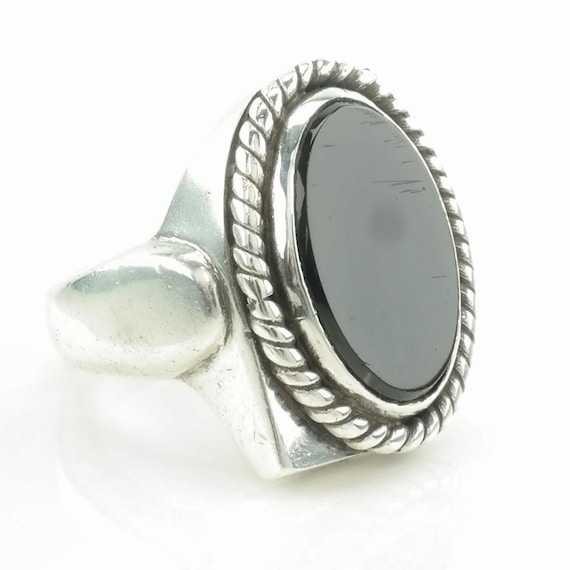 silver onyx ring vintage シルバー リング オニキス Lifestyle Design Lab viertelオニキスシルバーリング |シルバー