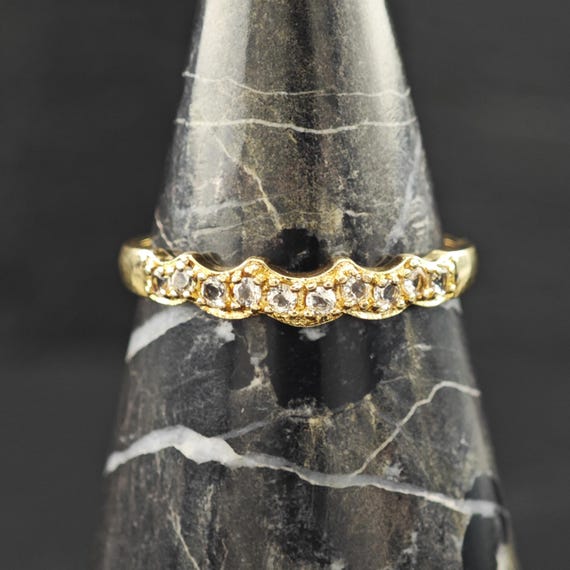 Stackable Gold Plated Ring Sterling Silver Sz 10 - image 9