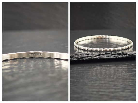 Choice of Stackable Repousse, Bangle Bracelet Ste… - image 7