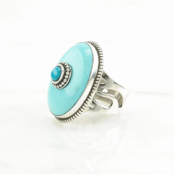 DTR Statement Silver Ring: Turquoise Blue - Sterl… - image 4