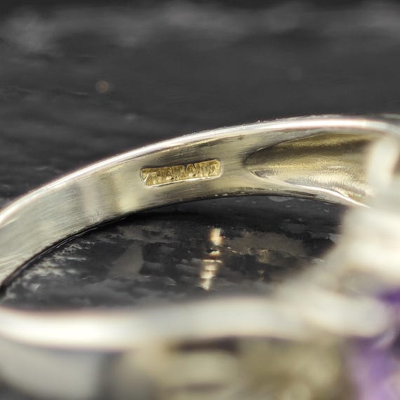 Sterling Silver Statement Ring: Amethyst & Citrin… - image 8