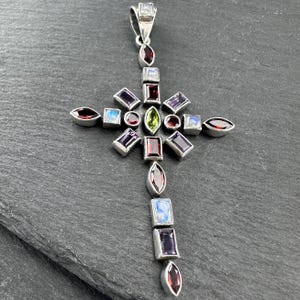 Vintage Nicky Butler Kreuz Anhänger Sterling Silber