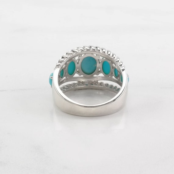 Vintage Sterling Silver Ring, Turquoise Blue Size… - image 6