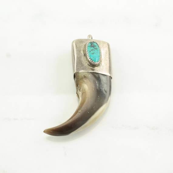 Vintage Native American Turquoise Sterling Silver… - image 1