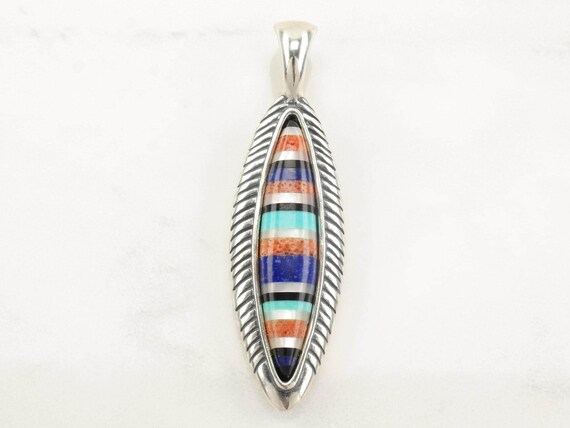 Multi Gemstone Silver Pendant - Relios American W… - image 5