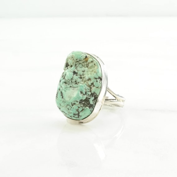 Turquoise Statement Ring: Light Blue Stone - Ster… - image 6