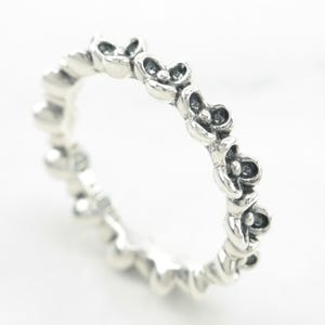 Vintage Pandora Silver Ring Band  Sterling Size 5 1/4