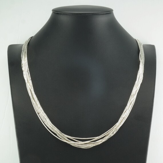 Vintage Southwest Sterling Silver 10 Strand Liqui… - image 3