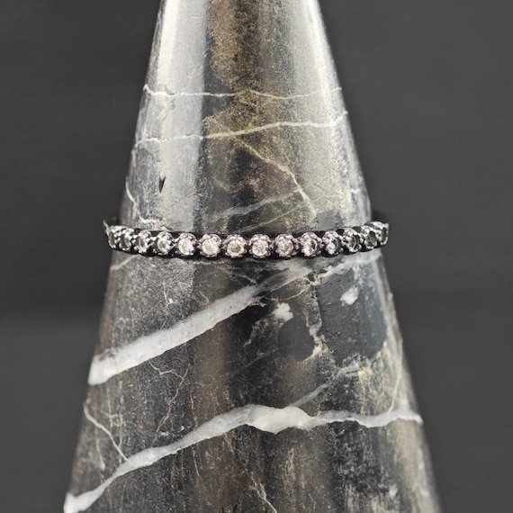 Black Ruthenium-Plated Stackable Ring Sterling Si… - image 9