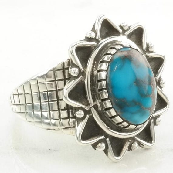 Darrell Cadman Silver Ring High Grade, Turquoise … - image 3