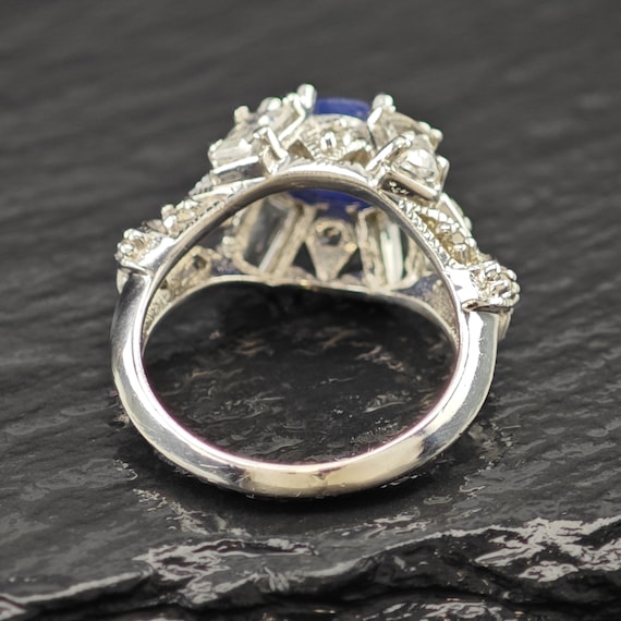 Sapphire Statement Ring: Sterling Silver Size 6 - image 6