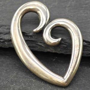 James Avery Sterling Silver Scroll Heart Pendant