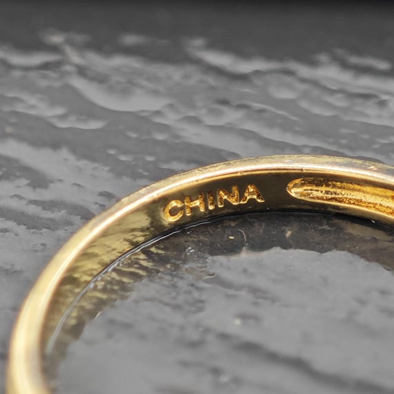 Stackable Gold Plated Ring Sterling Silver Sz 10 - image 8