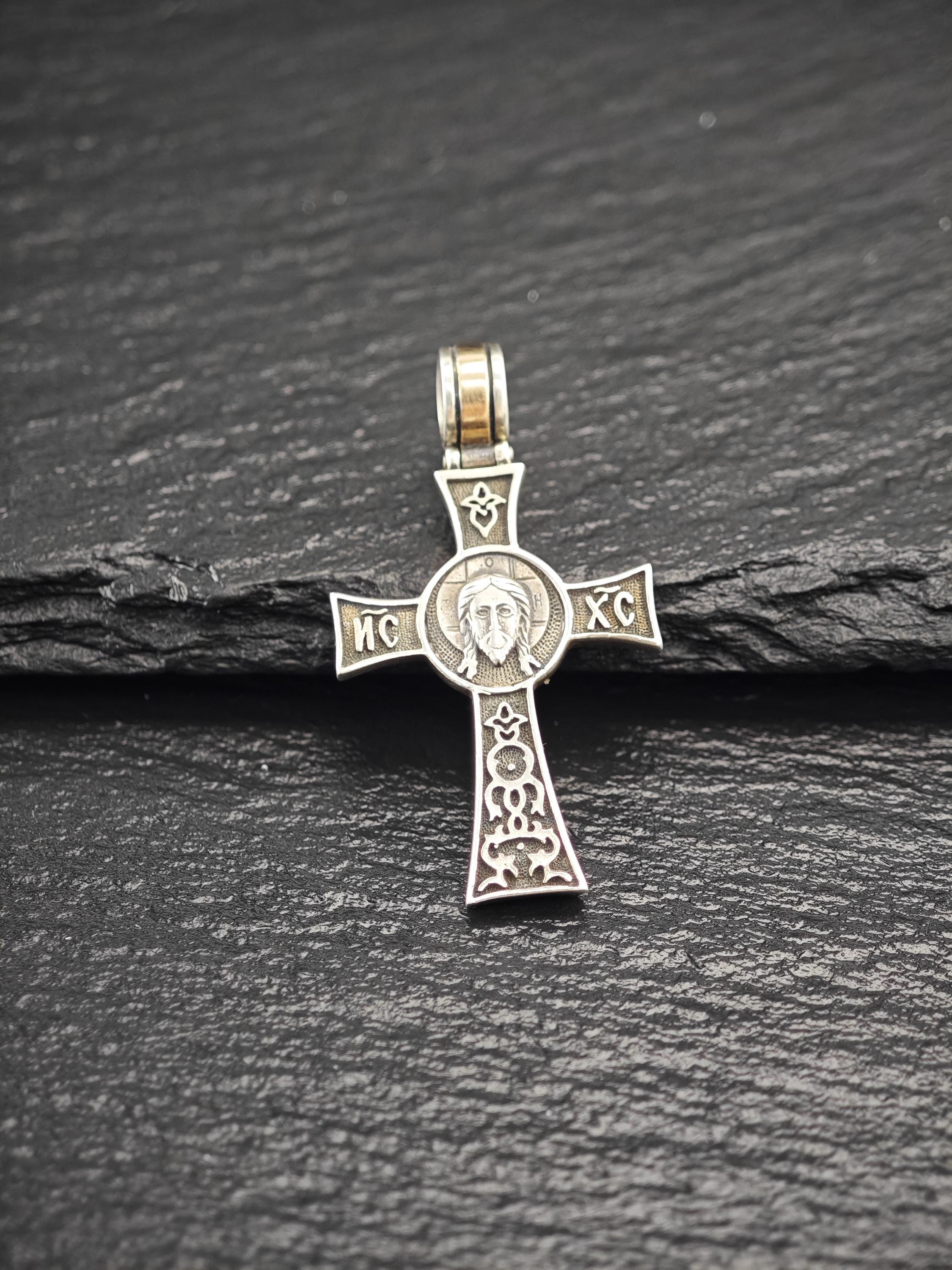 photopic19.png NWOT STERLING SILVER 925 HAND MADE ANCIENT GREEK DESIGN CROSS PENDANT​​ main image 1