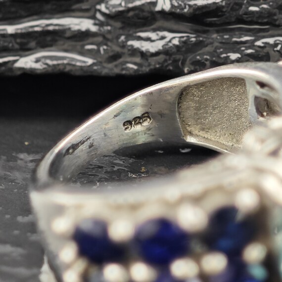 Topaz Doublet Statement Ring Sterling Silver Sz 6 - image 8