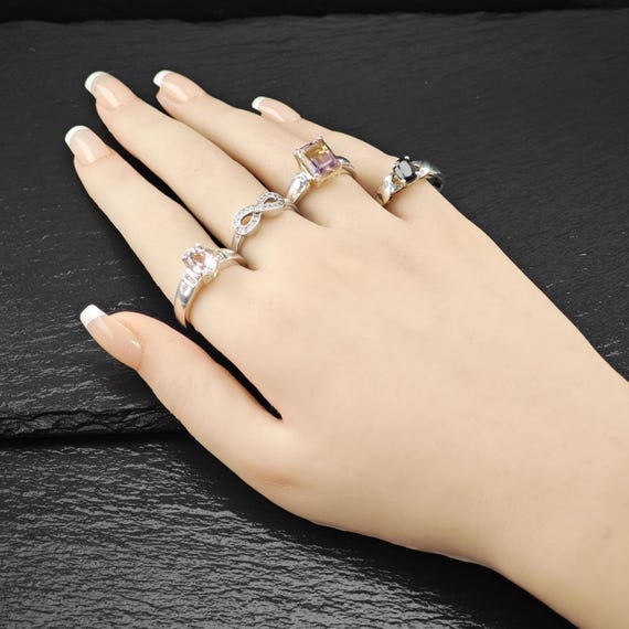 Emerald-Cut Ametrine Solitaire Ring Sterling Silv… - image 2