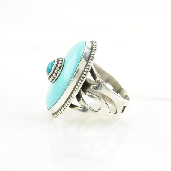 DTR Statement Silver Ring: Turquoise Blue - Sterl… - image 6