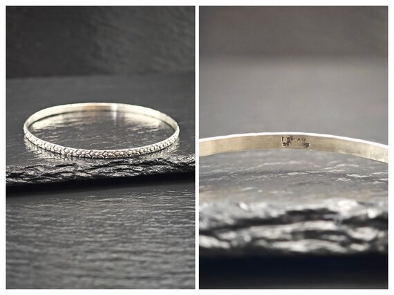 Choice of Stackable Repousse, Bangle Bracelet Ste… - image 5