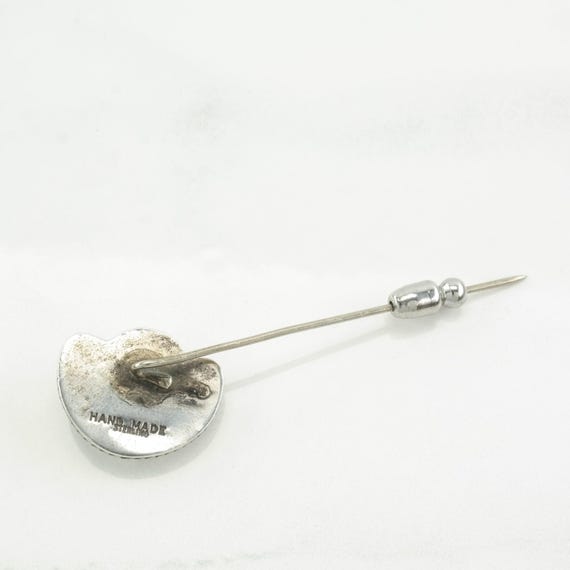 Sterling Silver Brooch: Native American Turquoise - Handmade Southwest View 5
