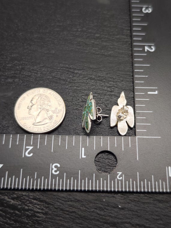 Native American Green Inlay, Turquoise Thunderbir… - image 10